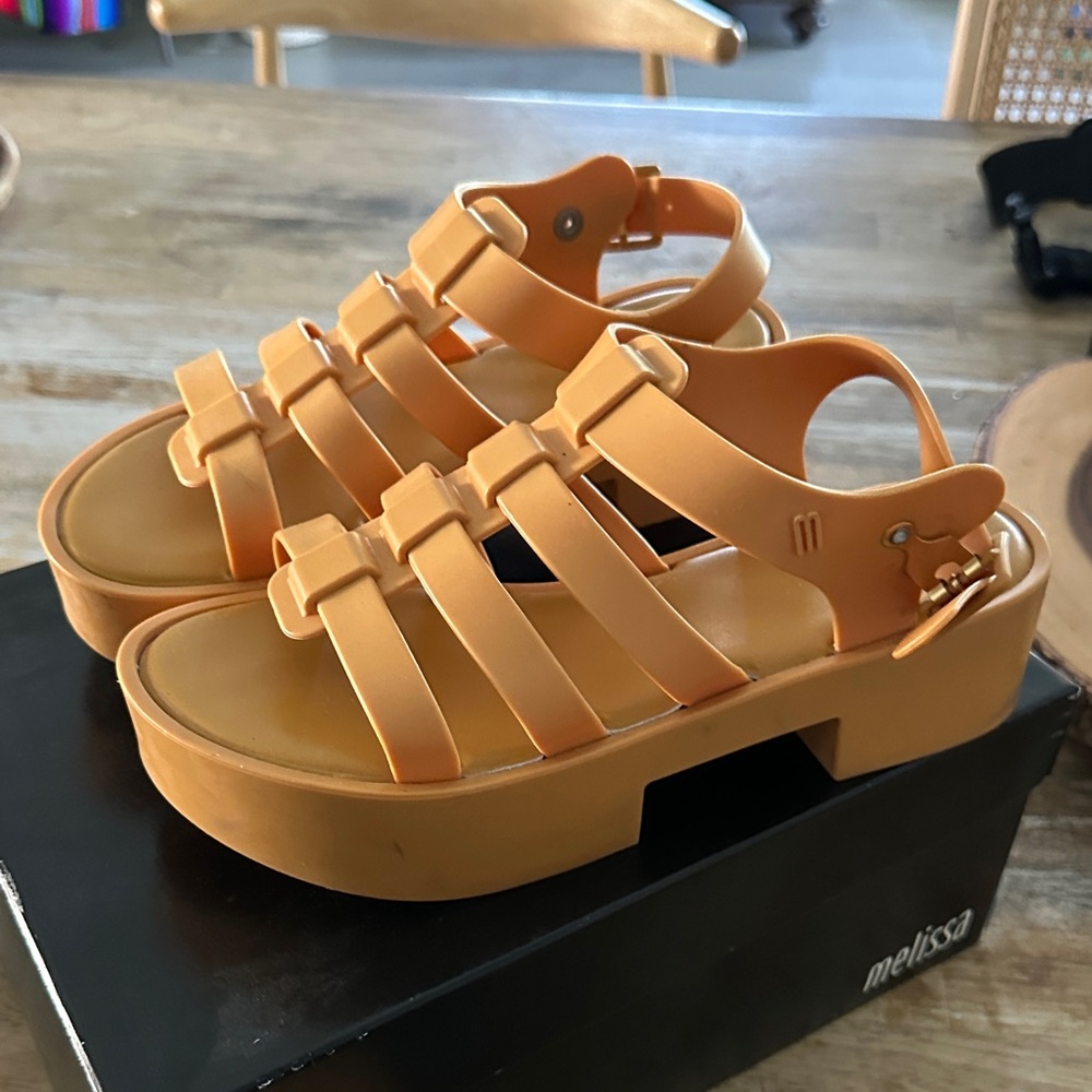Melissa Orange Platform Sandals